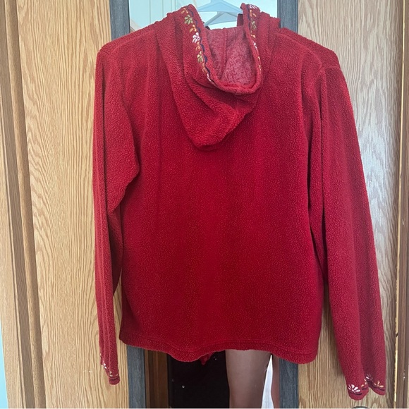 Vintage Free People Red Embroidered Teddy Jacket - Picture 4 of 4